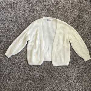 White cardigan